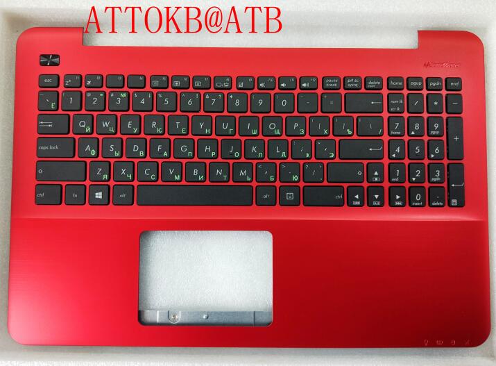 teclado de ordenador portátil ruso para Asus X555 X555L A555L F555L R556L VM510L W519L Y583L R556 W509 cubierta de reposamanos de teclado con C: RED