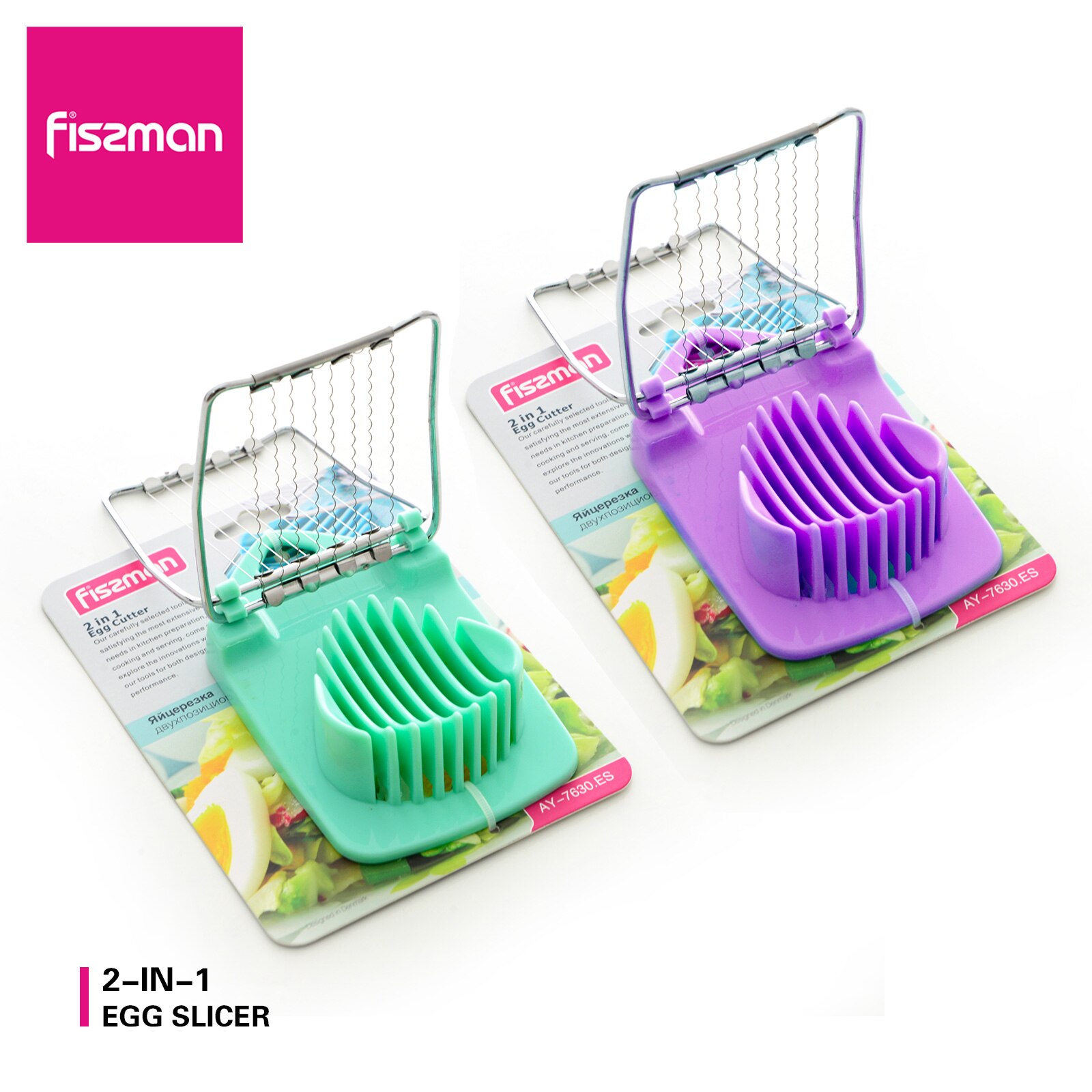 Fissman 2in1 Egg Cutter-Kazen Aardbei Paddestoel Ei Slicer Bloem Rand Mal