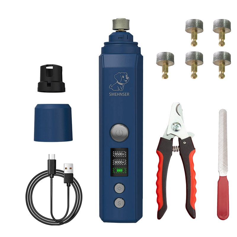 Elektrische LED Hond Nagelslijper Pijnloos Licht Honden Kat Nagelknipper Kleine Grote Honden Huisdier Poten Nagelsnijder Verzorgingsgereedschap: Bordeaux