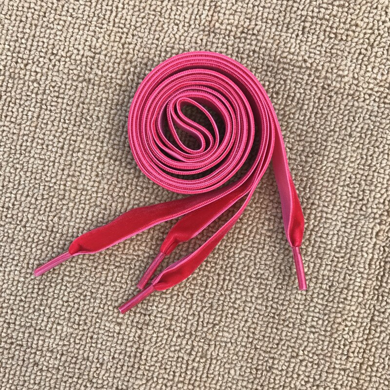Flat Wide Lace Velvet Surface Shoelaces Women Men Black White Blue Colorful Shoes Laces for Sneaker Sports Casual Shoe Strap: RED / 120CM