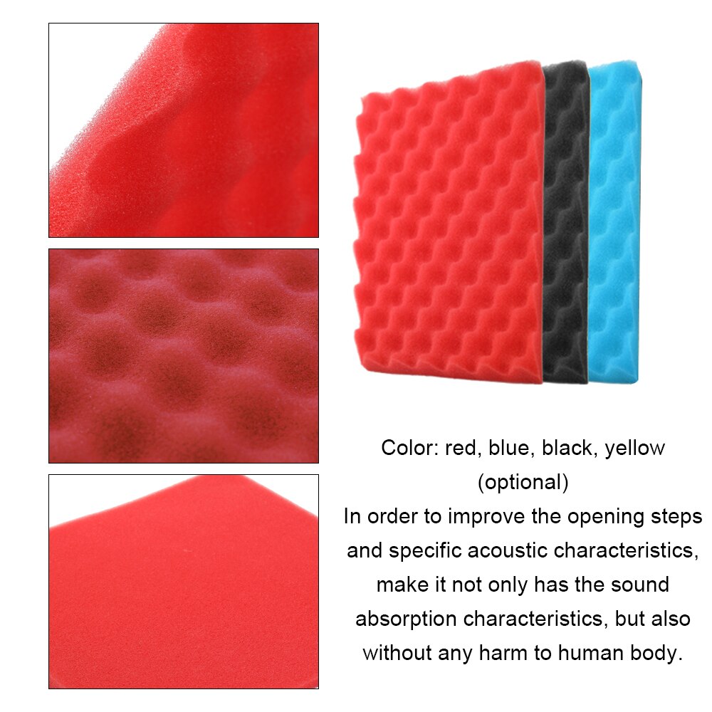 6pcs Recording Studio Soundproof Foam Video Room Sound Noise Insulation Sponge Wall Deadening for Ktv Home theater 30*30cm