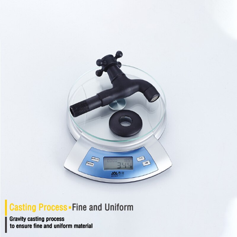 Black Washing Machine Tap Antique Brass Wall Mounted Single Cold Water Bibcock Kitchen Bathroom Basin Faucet Outdoor Garden Taps