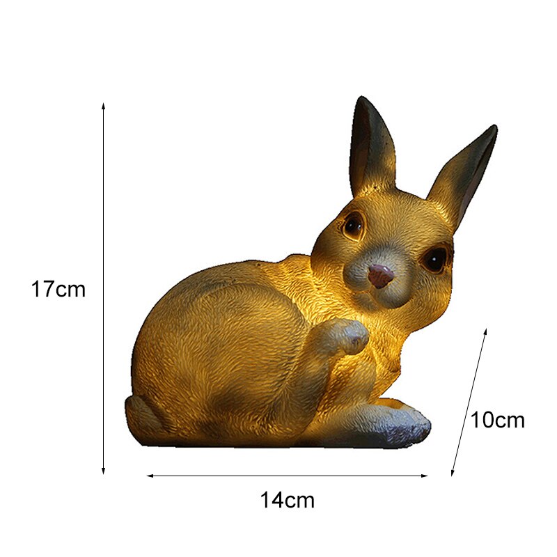doprowadziło wodoodporna ślimak lampa solarna ozdoba o motywie krajobrazowym zwierząt sowa królik placki światło podziemne ogród wystrój ogrodu ciepła, jasna: królik