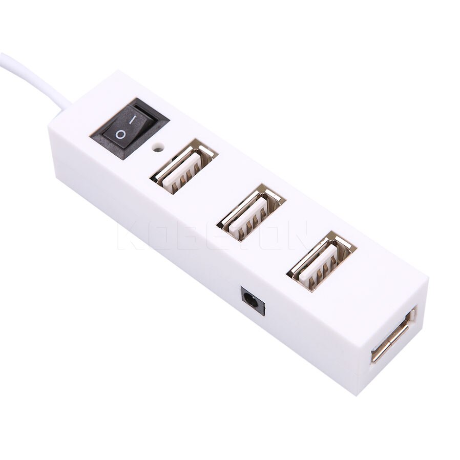 kebidumei Mini USB 2.0 Hi-Speed 3 Port USB Hub Splitter Hub Adapter For PC Computer For Portable Hard Drive: White