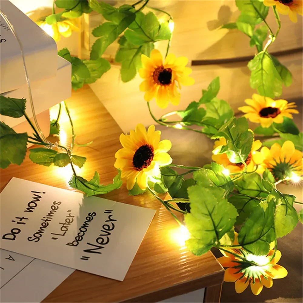 Casamento pendurado guirlanda luz da corda artificial lvy led stringlight para o quarto festa de casamento jardim parede sala alimentado por bateria: Branco / 0-5 W