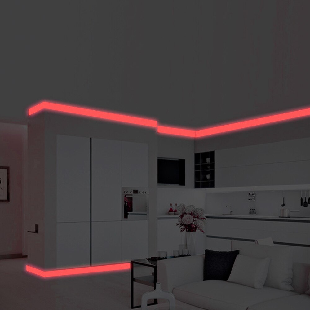 3M Luminous Tape Fluorescent Night Self-adhesive Glow In The Dark Sticker Home Decoration Fluorescent Warning Tape: red