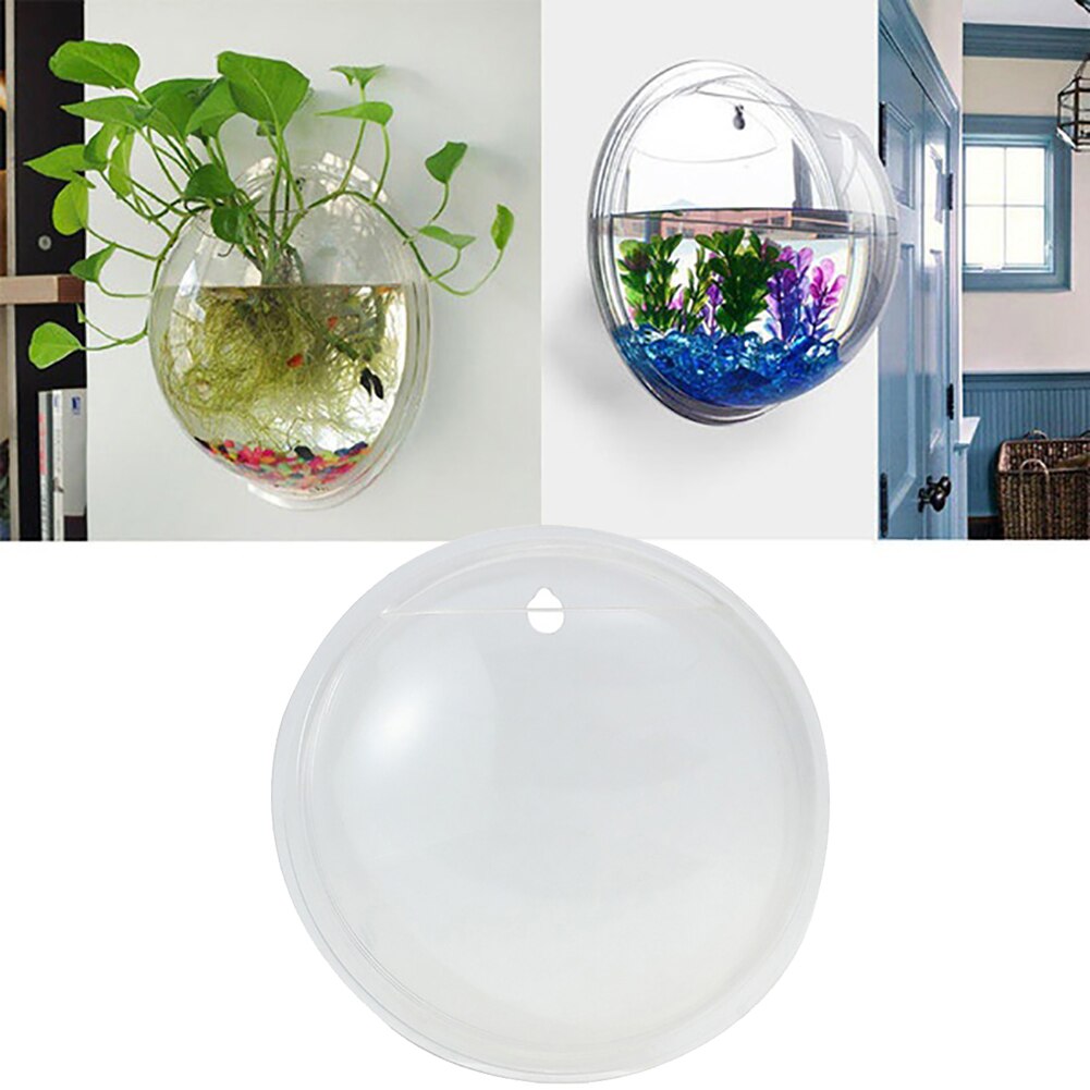 Acrylic Fish Bowl Wall Hanging Aquarium Tank Aquatics Pet Supplies Pet Products Wall Mount Fish Tank for Betta Fish