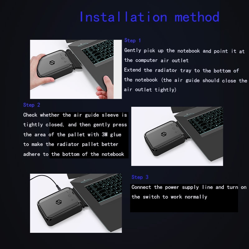 NEUE Vakuum Tragbare Notizbuch Laptop Kühler USB Luft Externe Extrahieren Lüfter für Laptop Geschwindigkeit Einstellbar für 12-17''
