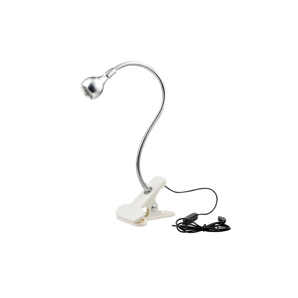 Flexibele tafellamp met usb-voeding, leeslamp met houder en clip, studeerlamp, nachtlampje voor op het nachtkastje, slaapkamerdecoratie, nachtlampje: Zwart