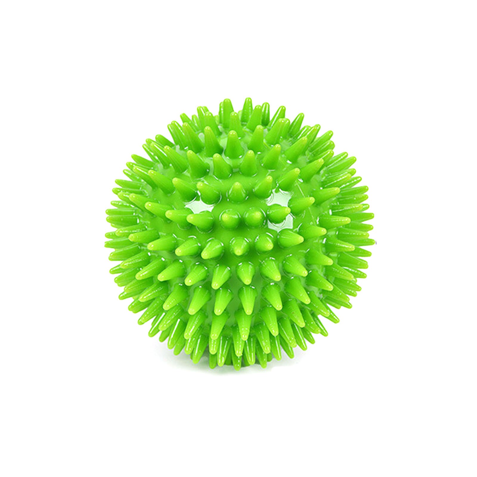 Dog Squeaky Ball Pet Spike Ball Fetch Chewing Ball Teething Toy: Green