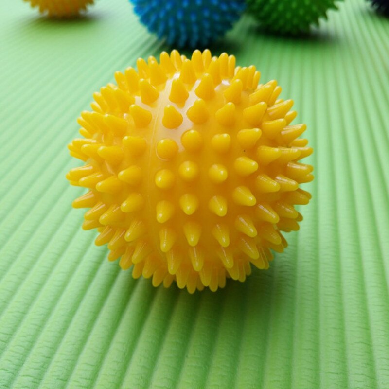 7cm Exercise Balls Durable PVC Spiky Massage Ball Trigger Point Sport Fitness Hand Foot Pain Relief Plantar Fasciitis Reliever: Gray