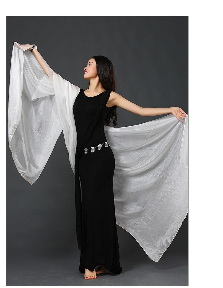 SJ003 Neue Bauch Tanzen Frauen 100% Seide Bauchtanz Schleier 8 Farben Bühne Leistung Eigentum tanzen Schleier 260cm: SJ003B