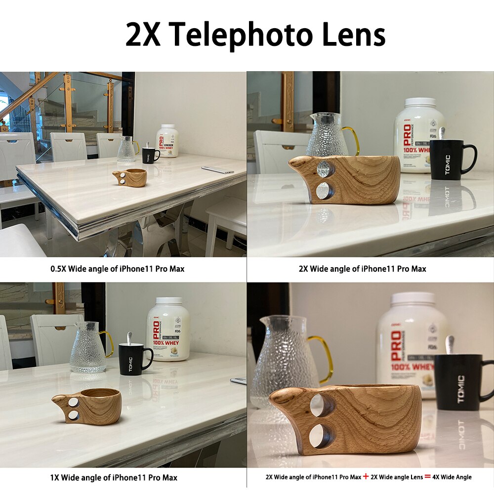 5 In 1 Telefoon Lens Kit 20X 25X Super Macro Lens Cpl Fisheye 2X Telelens Case Voor Iphone 12 pro Max/11 Pro Max Mini