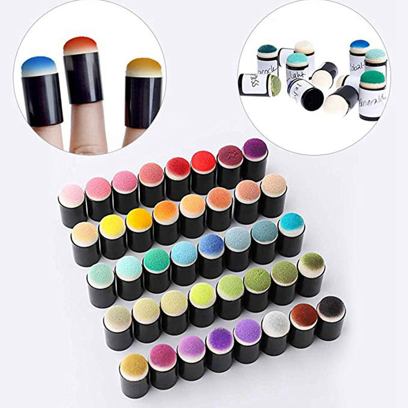 Esponjas de dedo peças, conjunto de pintura de dedos em espuma, esponja de desenho e tinta para artesanato para pintura de dedos