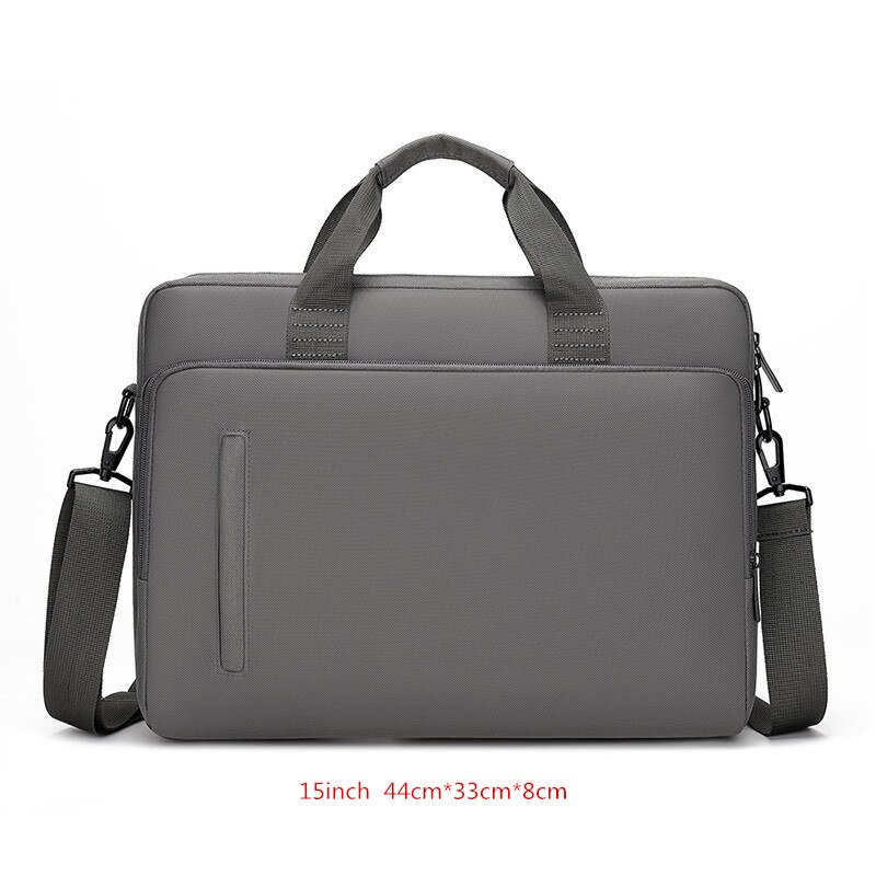 Męska teczka damska torba na laptopa odporna na wstrząsy wodoodporna torba na ramię Crossbody torba podróżna na telefon komórkowy: B Dark gray L