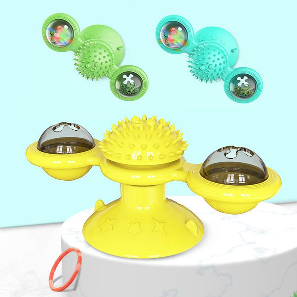 juguete interactivo para mascotas, rompecabezas para gatos, entrenamiento giratorio, molino de bolas giratorio, juguetes para gatos, juegos para gatos, suministros para gatos, molino de viento