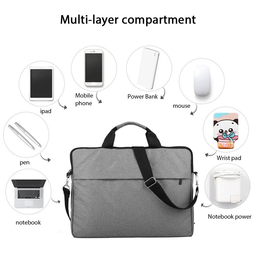 Laptop Schulter Tasche 15,6 zoll Wasserdichte Notebook Tasche Sleeve Für Macbook Air Pro 13 15 Computer Schulter Handtasche Aktentasche Tasche