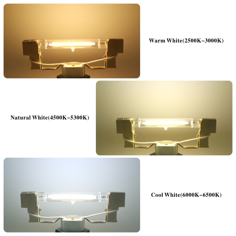 R7S LED 78mm 5W 8W R7S projecteur 118mm 10W 20W 220V 230V 240V COB lampe ampoule Tube de verre remplacer 30W 50W 100W lampe halogène lumière