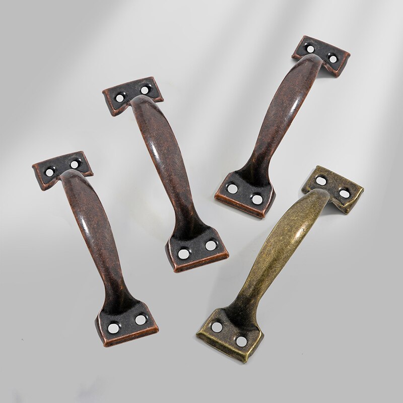 Poignées de porte Vintage 5 pièces/ensemble boutons antiques poignées en Bronze pour armoires de porte de cuisine