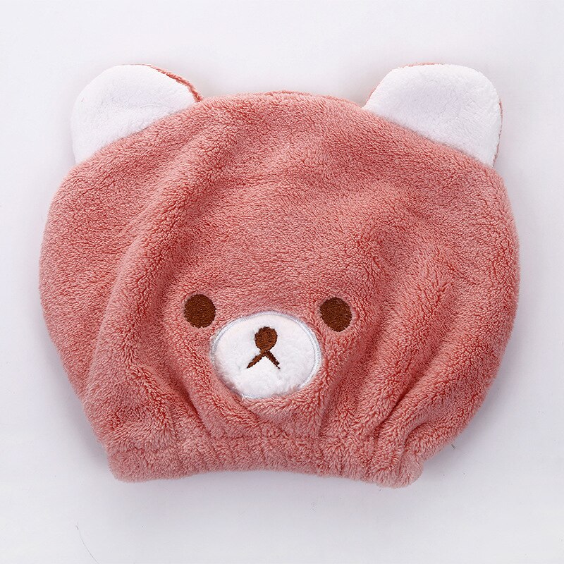 Children's dry hair cap Cute animal embroidery super absorbent dry hair cap Children's dry hair towel