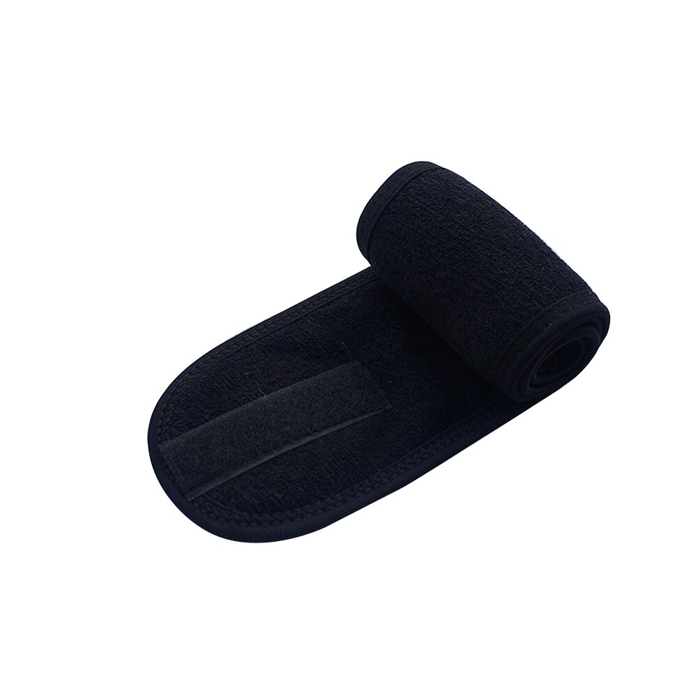 Girl Headband Wide Hair Band Accessory Sports Non-Slip Elastic Adjustable Velcro Tight Sweat-Absorbent Belt Yoga: Black