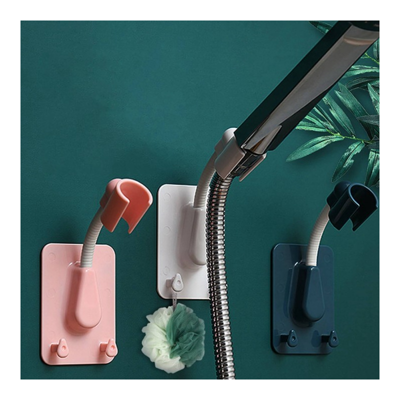 Universal Adjustable Shower Bracket Holder Color Plastic Shower Head Stand Holder Wall-Sticky Bath Rack Batheroom Holder