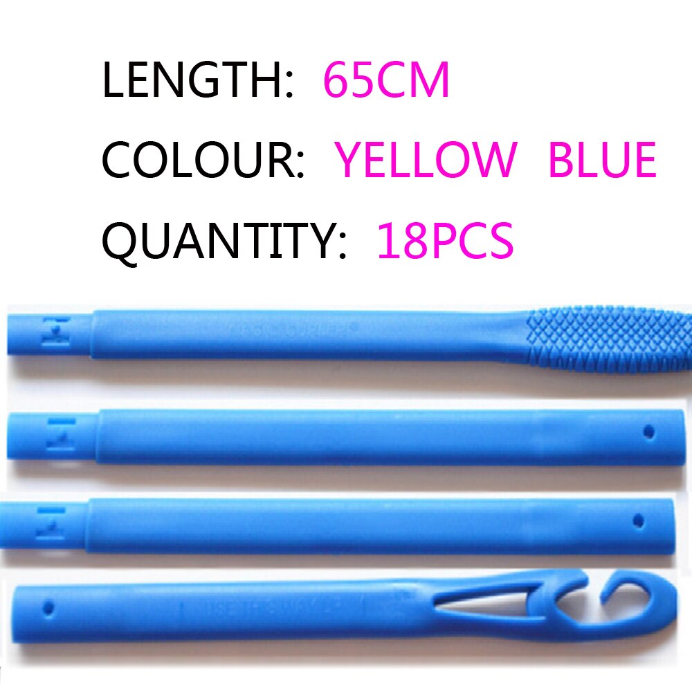 18 stuks 65 cm lange magische haarrollers spiraal diy haarrollers zachte haarrollers voor het krullen van haar plastic roller: 18 stuks 65cm