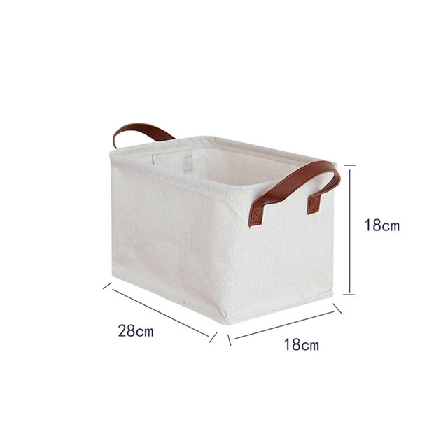 Large Folding Storage Box Canvas Fabric Cubes For Shelves Clothes Toys Books Perfect Organizer Foldable Basket With Handles: S