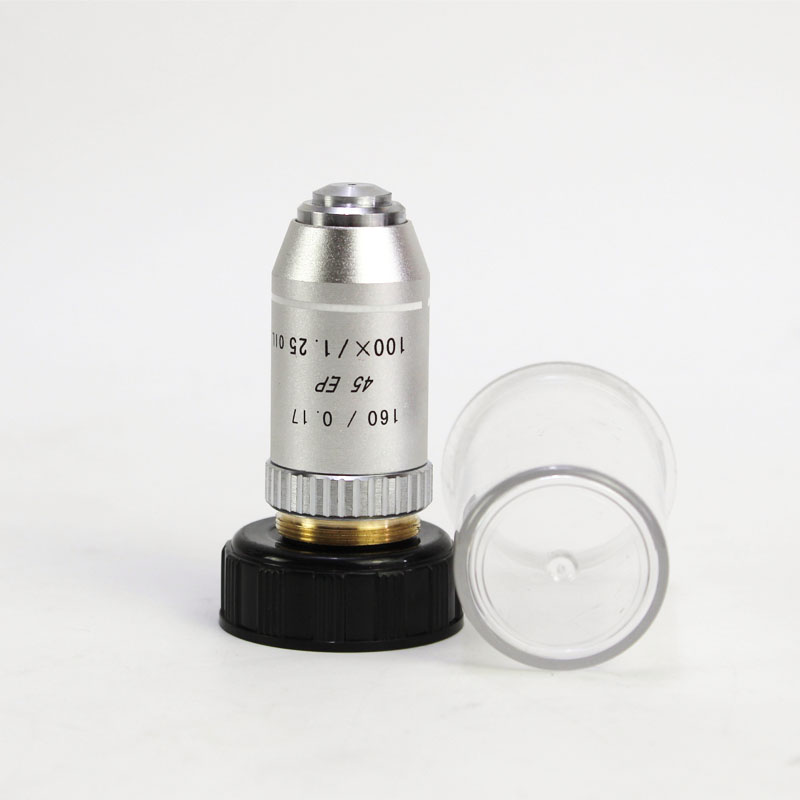 195 45EP Semi Plan Achromatic Objective Lens 4X 10X 20X 40X 60X 100X 160/0.17 for Biological Microscope: 100x