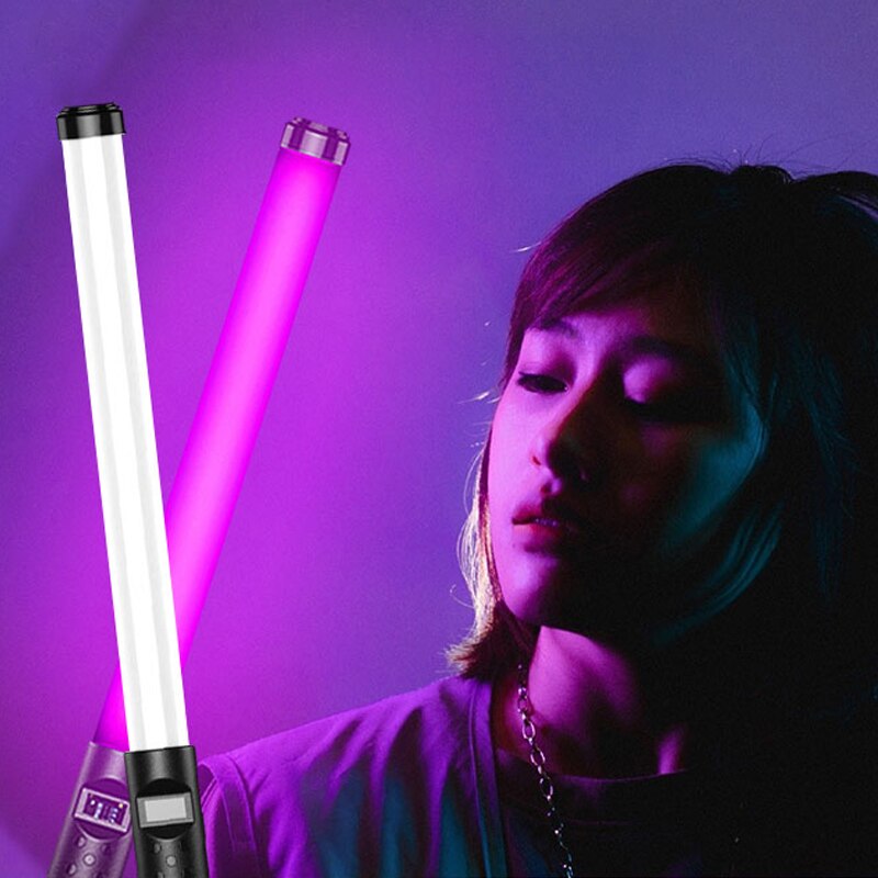 Dimbare Rgb Fotografische Verlichting Stok Oplaadbare Rgb Led Light Wand Voor Foto Studio 2500K-8500K Handheld Lamp 10 Modi