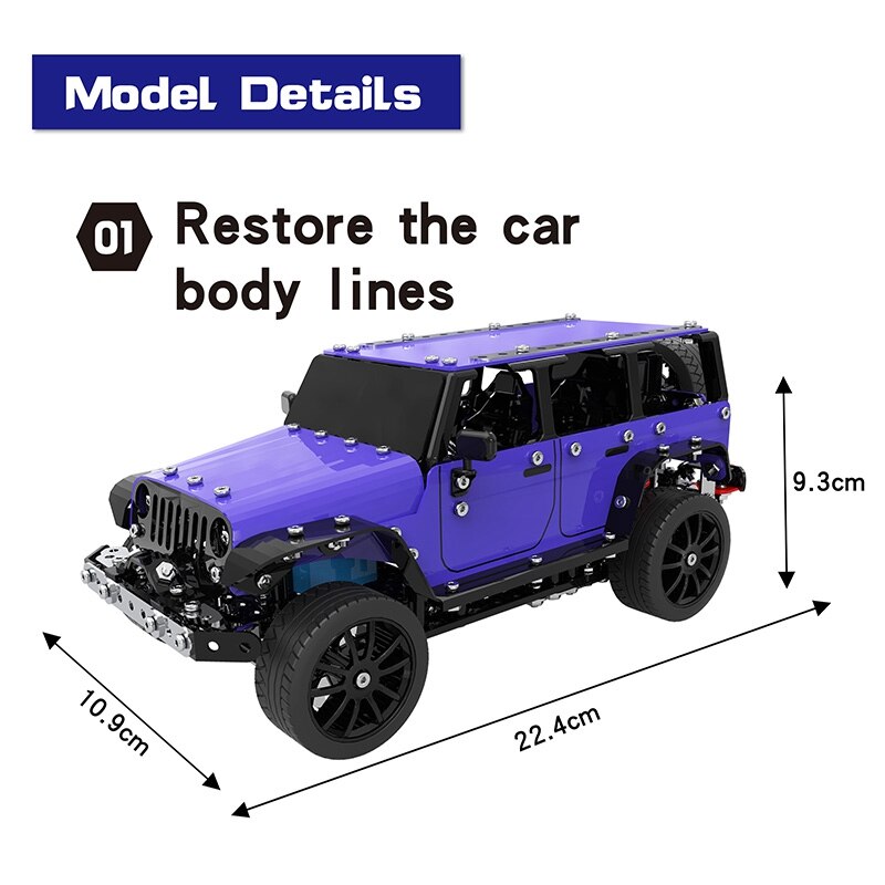 1:16 RC Auto Edelstahl 4CH Fernbedienung DIY Montage für Jeep 25 Km/H RC aus Straße Autos Spielzeug für freundlicher 659 Stck
