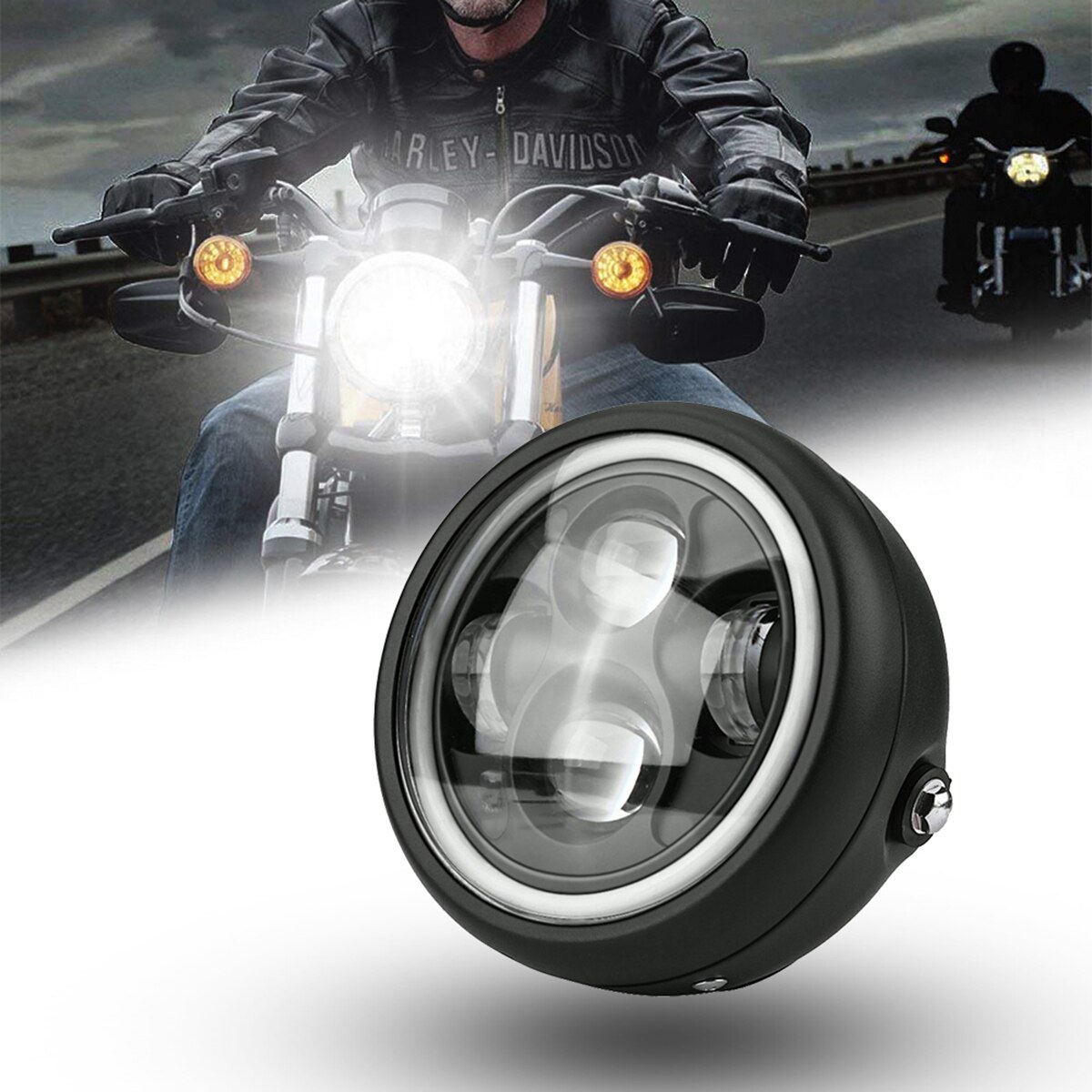 Led Koplamp 16Cm Led Koplamp Motorfiets Koplamp Led Koplampen Koplamp 12V 16*16*12Cm