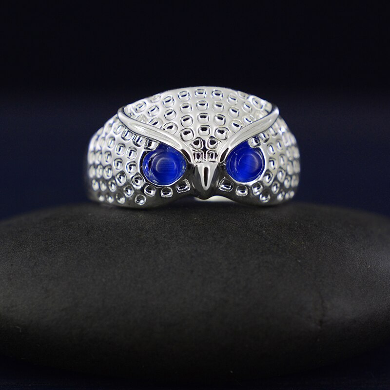 Anillo Vintage con de búho y águila para hombre y mujer, sortija ajustable, estilo Retro antiguo, Animal de amor de EE. UU., para mujer: Style 9