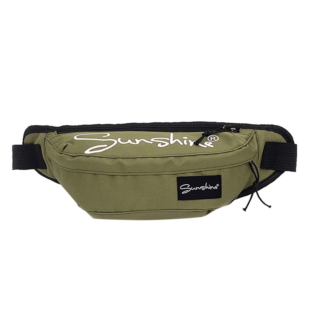 Waist Pack Contrast Color Chest Bag Men's And Women‘s Simple Leisure Oxford Sport Fitness Waist Packs #ss: Green