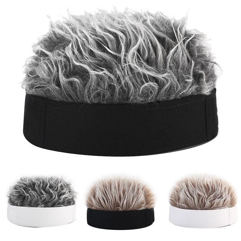 2020 Degli Uomini di Modo Unisex Del Cappello Della Novità Del Beanie Cappello Divertente Corto Parrucca Berretto Invernale Casual Puro di Colore di Sport di Hip-Hop Del Cappello Del Sole bone Basso di Vendita