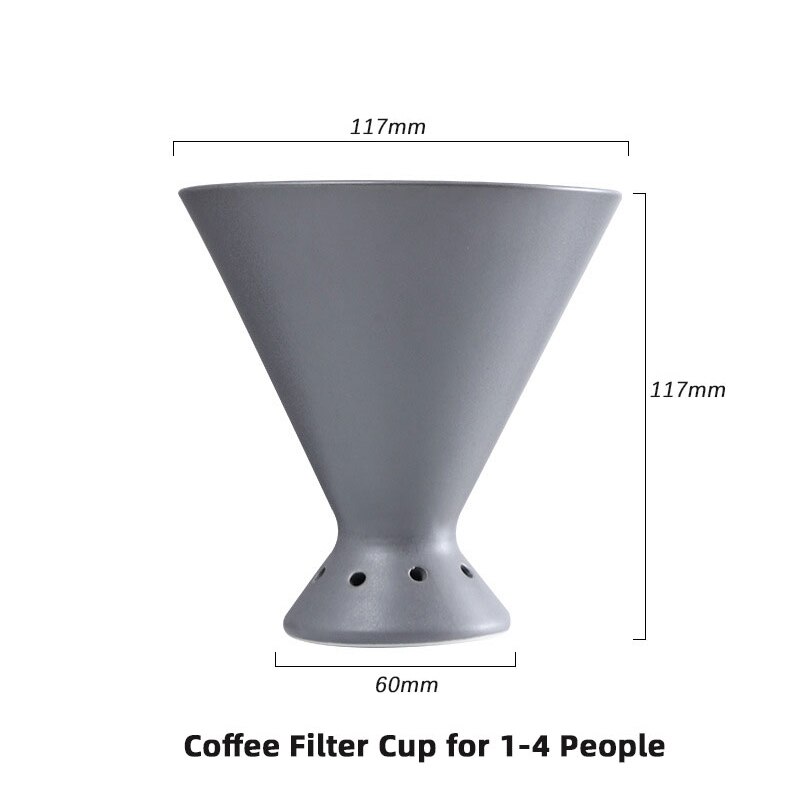 Ceramic Coffee Filter Set Hand Brew Coffee V60 Dripper 650ML Coffee Pot With Filter Cup Household Pour Over Coffee Maker: 1PCS Coffee filter