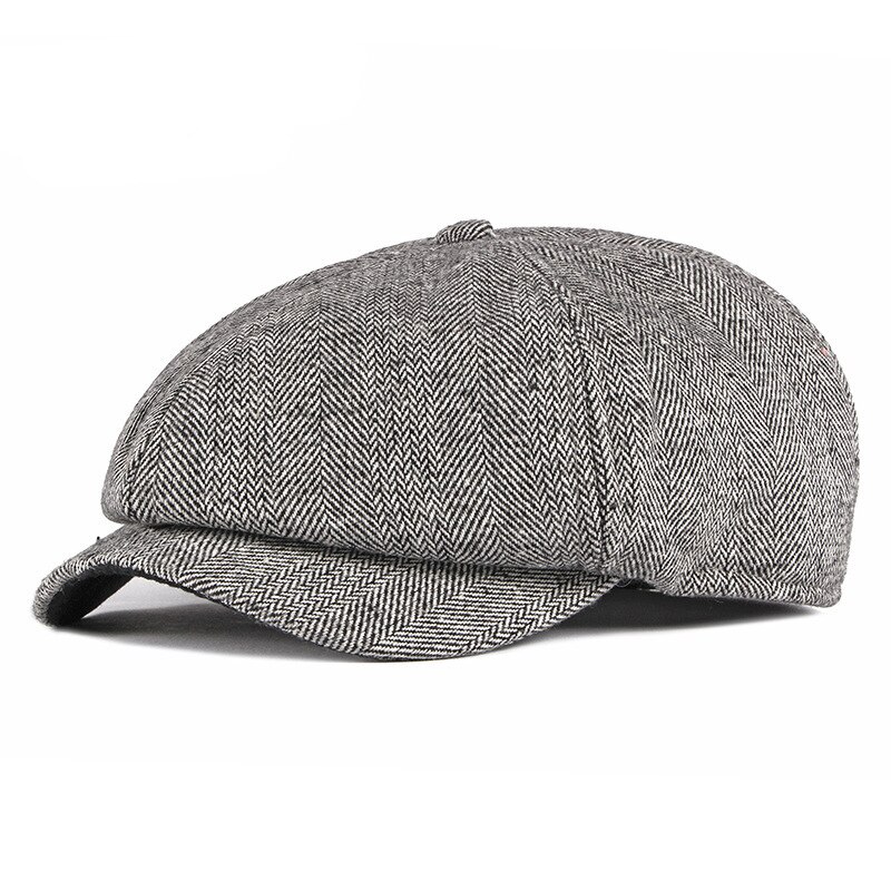 Kagenmo-boina antigua Retro para hombre, sombrero de ala corta con protección solar, para Otoño e Invierno