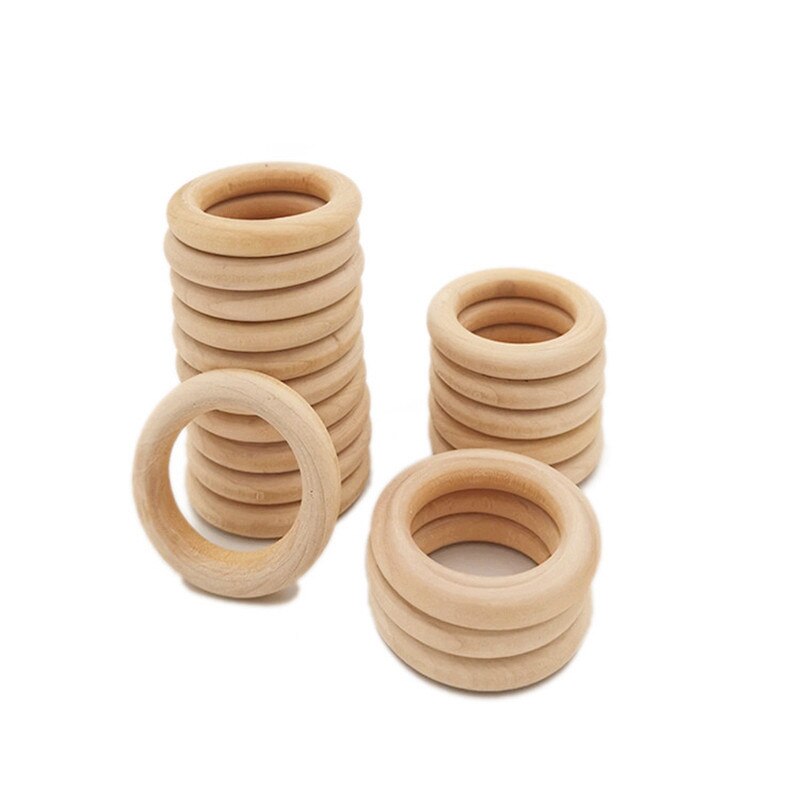 50 Pcs 15 Mm 0.59 "Beuken Houten Baby Tandjes Ringen Houten Baby Bijtringen Baby Accessoires Voor Baby Ketting Armband maken