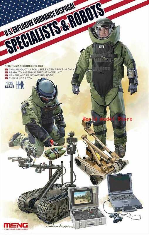 Meng Model HS-003 1/35 Amerikaanse Explosievenopruiming Specialisten & Robots