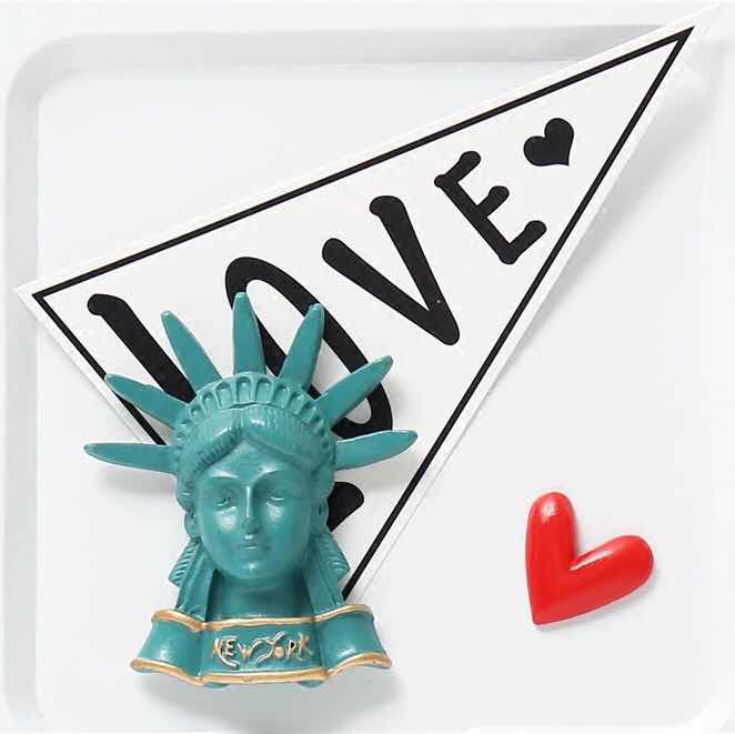Lovely The Statue of Liberty Fridge Magnets Tourist Travel Souvenir 3D Resin Fridge Magnet Home Kitchen Decor