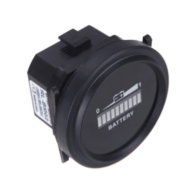 Digitale Led Batterij Status Lading Indicator Batterij Indicator 12V / 24V / 36V / 48V / 72V (Zwart)
