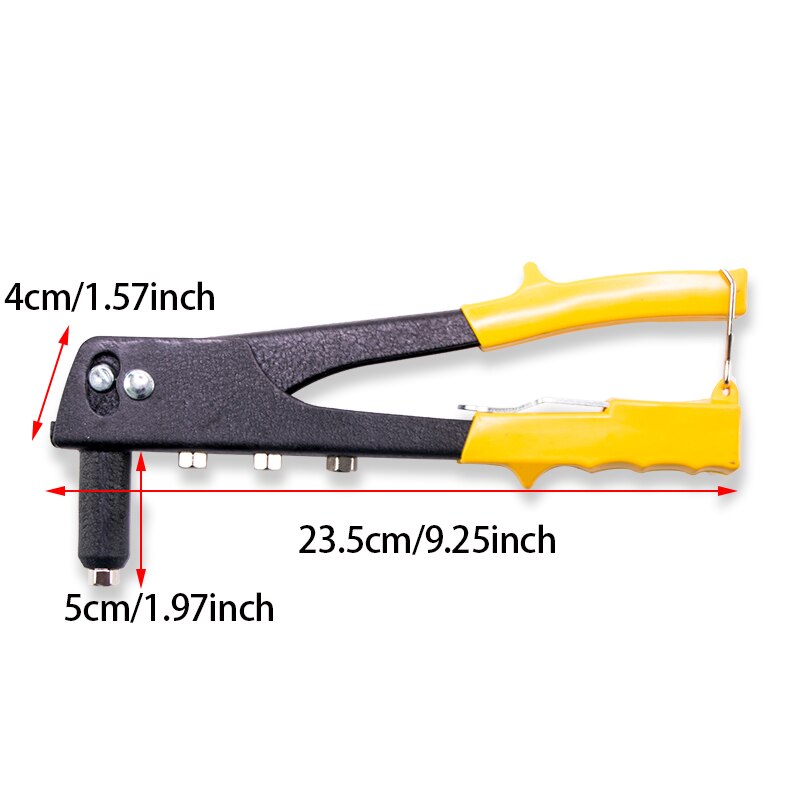 Cozywind Klinknagel Gun, 13 Inch Industriële Hand Klinkhamer Gun Kit, 4