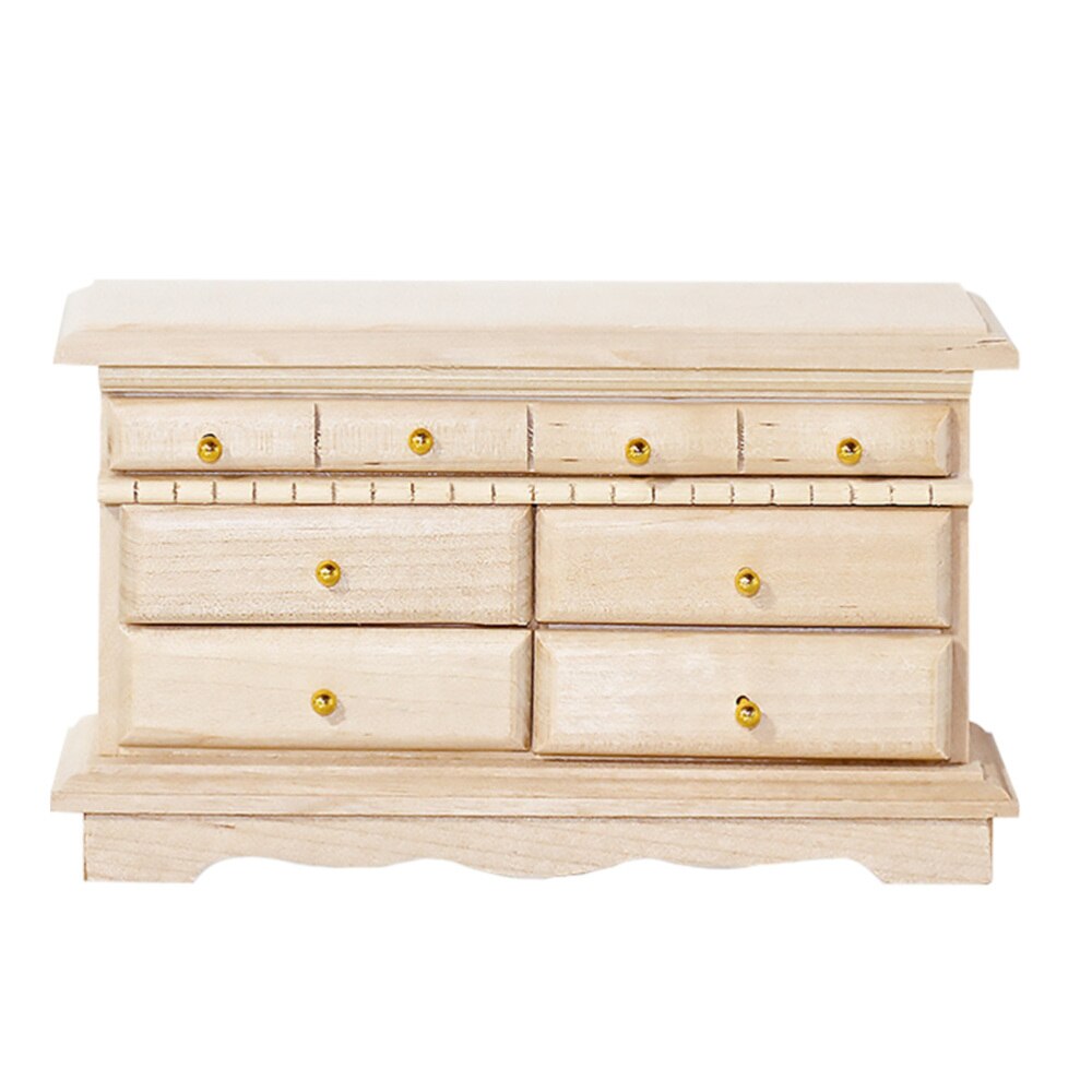 1pc Mini Holz Anrichte Modell Lebensechte Holz Anrichte Schrank Modell Mini Schrank Modell für Mini Haus Dekor
