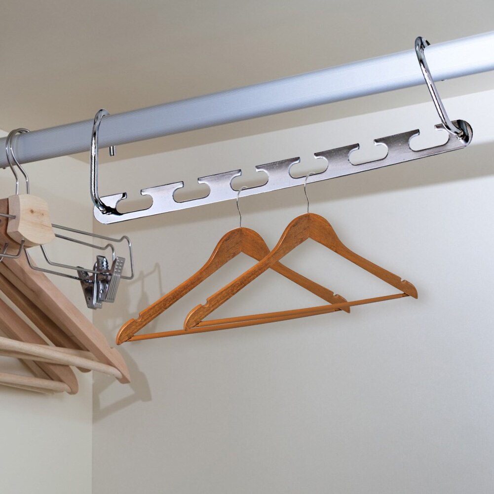 2pcs Wardrobe Hooks Clothes Hanging Rack Bedroom Organizer Coat Closet Hanger Non-Slip Space Saving Clothes Hangers