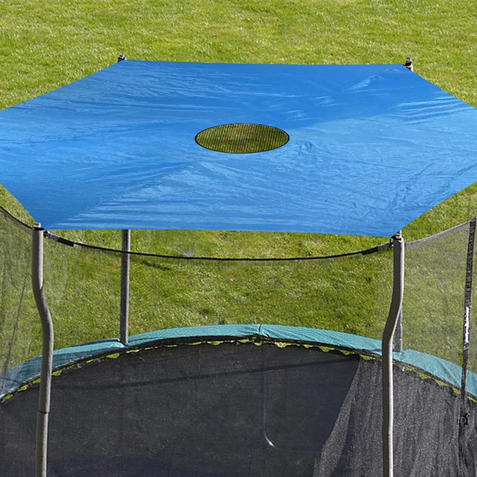 Trampoline Sun Shade Cover, 8ft 10ft 12ft 14ft 16ft Sun-Protection Trampolines Canopy, Anti-UV Trampoline Tops Cover Accessories