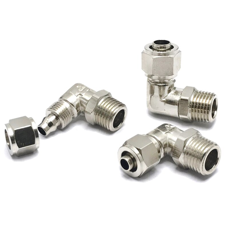 Pneumatic Rotary Fitting Elbow Push In Connector M5 1/8" 1/4" 3/8" 1/2" BSP Male Quick Twist OD Tube 4/6/8/10/12mm