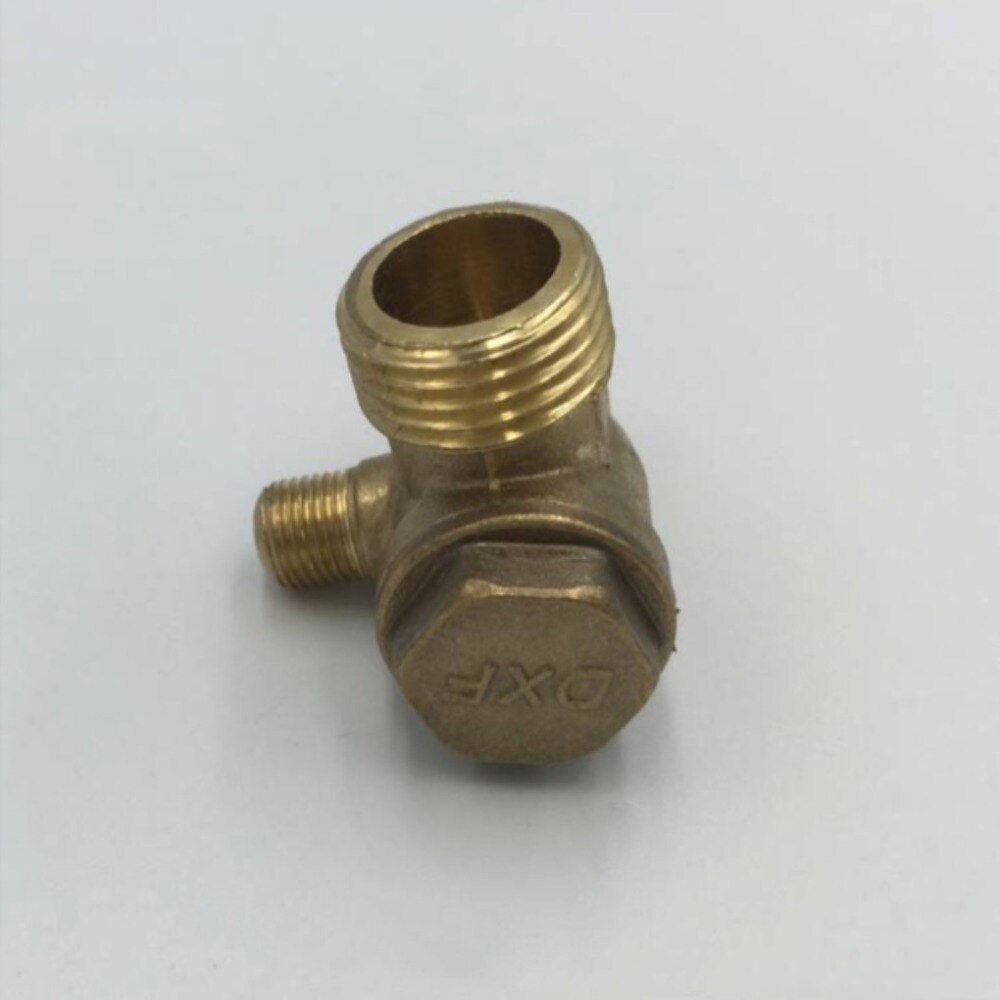1Pcs 3 Port Brass Male Threaded Check Valve Connector Tool for Air Compressor