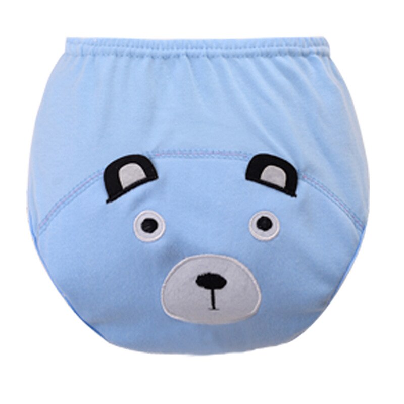 Cartoon Baby Ondergoed Dier Stijl Doek Luier Leren Broek Training Broek Baby Jongens Meisjes Brood Broek: blue