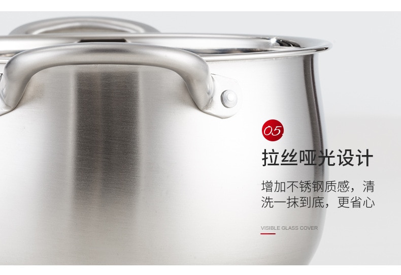 Curved Stainless Steel Modern Compound Soup Pot Soup Double Handle Cooking Pot Finest Gifs for Parents Kitchen Pot Hotpot