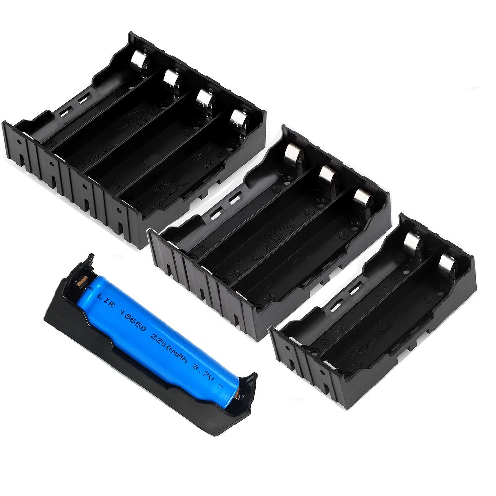 4/3/2/1x 18650 Battery Storage Box Case DIY 1 2 3 4 Slot Way Batteries Clip Holder Container With Wire Lead Pin Z2